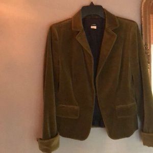🍁🍂J. Crew velvet blazer in a moss green